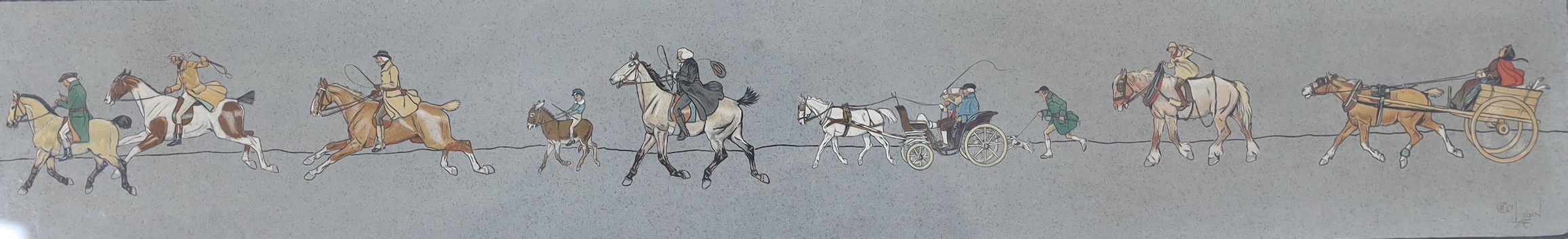 Cecil Aldin and Lionel Edwards, seven assorted colour prints, Hunting and coaching scenes, largest 27 x 69cm